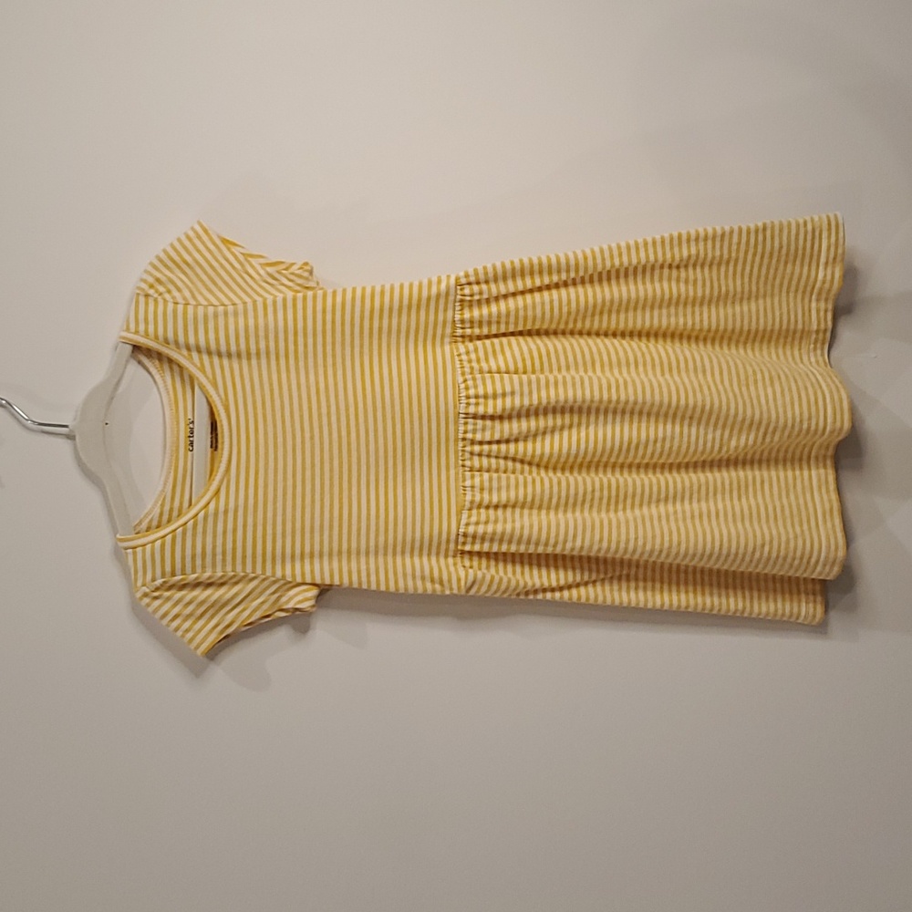 4T Carters Dress Yellow and White Stripe